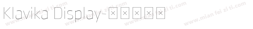 Klavika Display字体转换